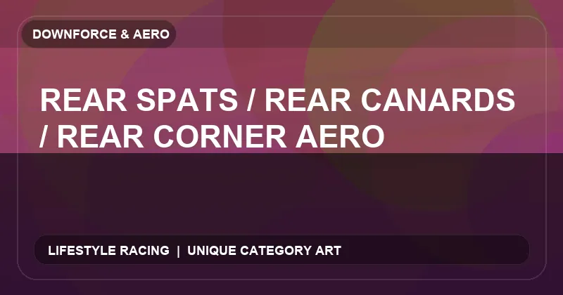 Rear Spats / Rear Canards / Rear Corner Aero